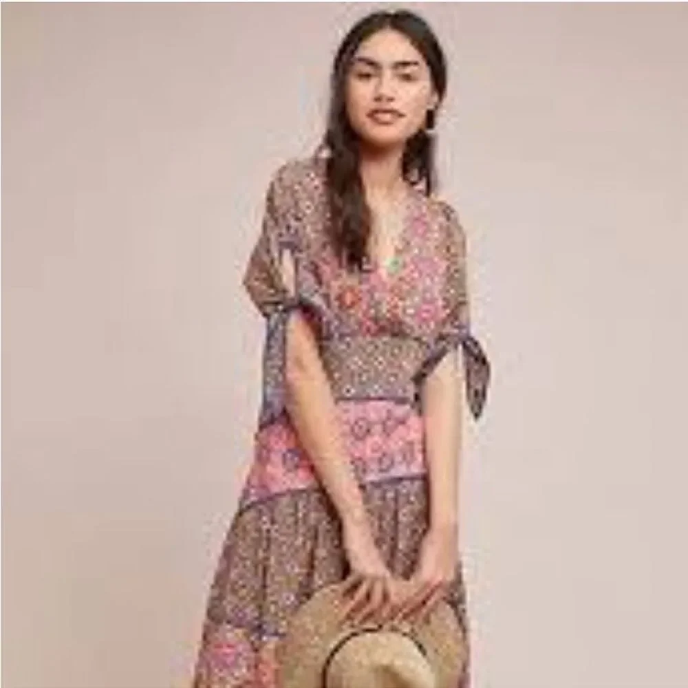 Anthropologie Maeve Boho Eder Maxi Geometric Dress 4